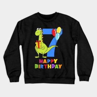 7th Birthday Party 7 Year Old Seven Years Crewneck Sweatshirt